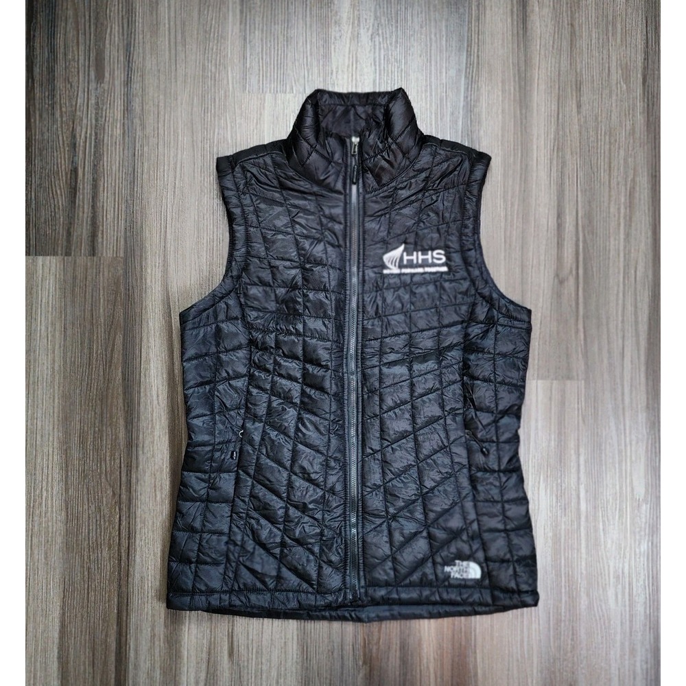 North Face Jacket Womens Small Black Puffer Vest Thermoball Eco Adult